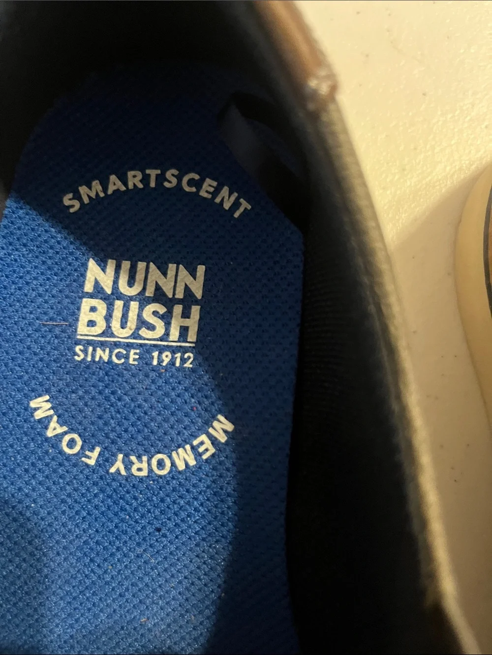 Nunn Bush Gray Slip-On Loafers with Brown Trim